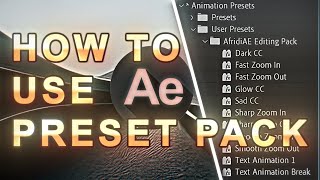 How To Use After Effects Preset Packs  After Effects Tutorial [upl. by Ajat]