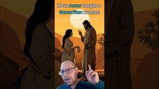 How Jesus taught a Samaritan woman 🙏 💦 😇 shorts jesus bible [upl. by Yrrag]