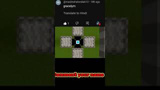 Comment Your Name Dropper In Minecraft shorts shortsfeed trending trendingshorts ytshorts [upl. by Oeflein]