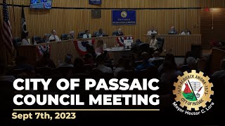 Passaic Council Meeting  September 7th 2023 [upl. by Lamond]