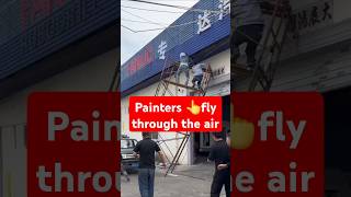 Painters fly through the air 😱😱 [upl. by Izy]