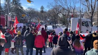 Rally held in Regina against COVID19 restrictions [upl. by Ahsienahs171]