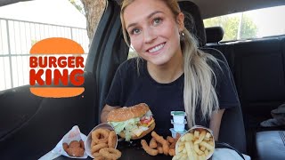 Burger King Mukbang Whopper Fries Onion rings and more [upl. by Aisha]