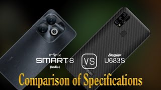 Infinix Smart 8 India vs Energizer U683S A Comparison of Specifications [upl. by Ekralc]