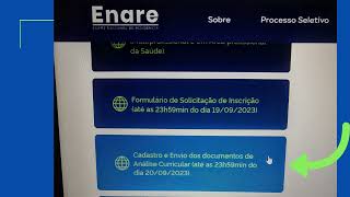 Cadastro e envio dos documentos de análise curricularEnare 2023 saude enare curriculo [upl. by Ekul68]