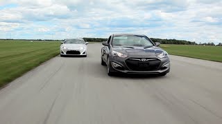 2013 Scion FRS vs 2013 Hyundai Genesis Coupe Comparison [upl. by Koressa]