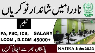 LATEST NADRA jobs in Pakistan 2023  Govt jobs in Pakistan 2023  JOBS HUB [upl. by Philpot]