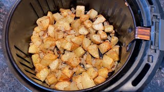 Air Fryer Potatoes and Onions  Slice Potatoes And Onions And Roast Them In The Air Fryer AMAZING [upl. by Noyk218]