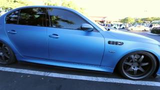 BMW E60 M5 Matte Blue Full Wrap [upl. by Hamaso15]