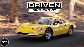 FERRARI 246 GT  246GT DINO 1971  Test drive in top gear  V6 Engine sound  SCC TV [upl. by Eynttirb]