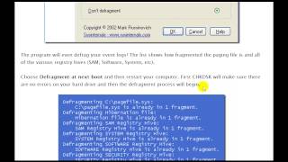 Defrag Pagefile and Registry in Windows XP [upl. by Lenaj57]