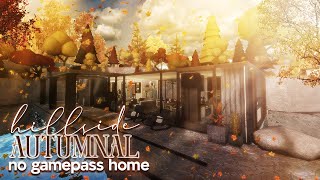 Bloxburg Hillside Autumn Modern Home NO GAMEPASS  Roblox  Speedbuild [upl. by Pietro]