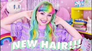 💕🌈MINTY RAINBOW HAIR TRANSFORMATION 🌈💕 [upl. by Burnett]