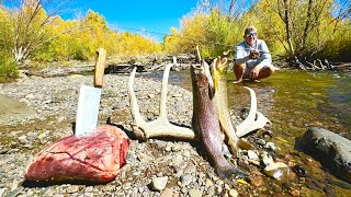 Wild Elk heart and Trout Fresh Out of the Mountains  Catch Clean Cook [upl. by Oetam125]