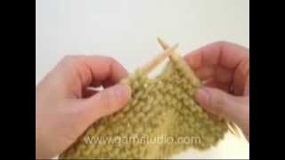 How to knit basic short rows in garter stitch [upl. by Akirdnas]