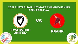 2021 AUC  Fyshwick United vs Krank  Open Pool Play [upl. by Saffren]