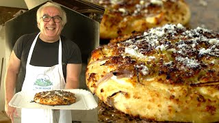 Enjoy Nicolas Sicilian pizza called sfincione di Bagheria  Pasta Grannies [upl. by Noeht]