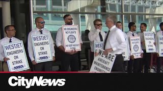 WestJet mechanic strike leaves travellers in limbo [upl. by Eceirehs103]