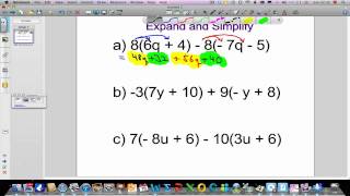 Expand and simplify expressions [upl. by Aim]