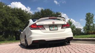 20142015 Honda Civic Si Injen AxleBack Exhaust w Resonator Delete [upl. by Dix]