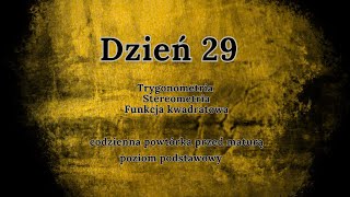 29 dzień  Codzienna powtórka przed maturą  podstawa [upl. by Anitsrhc]