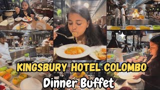 Vlog 09  Kingsbury International Dinner Buffet  මේක ඉවරයක් නැති කෑම ලෝකයක් 🍣🧁🍤🍕🥩🧀🍲 buffet [upl. by Emanuel]