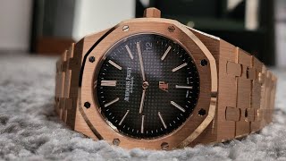 Unboxing Audemars Piguet Royal Oak Jumbo Rose Gold 16202OR [upl. by Riccio362]