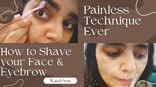 How To Shave Your Face amp Eyebrow At Home  Face amp Eyebrow Shaving Technique [upl. by Ariamoy]