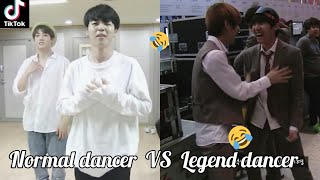 BTS funny😆😆tik tok video😂💖 Normal dancer VS Legend dancer😂 BTS Army on funny tik tok💖 [upl. by Ivgnout]