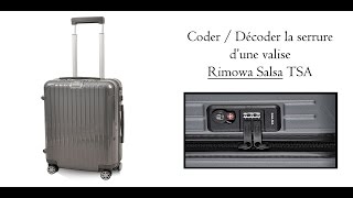 Coder la serrure dune valise Rimowa Salsa TSA [upl. by Ramoj]