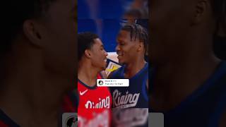 DBook was loving the trash talk 🍿🫣 trashtalk nba nbaallstar drvinbooker detroitpistons 😳 [upl. by Cadal]