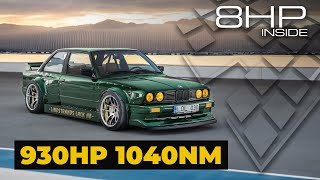 E30 with 8HP70 gearbox and 29L turbo swap  Onboard [upl. by Aneba]