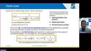 Fermi level Drift and Diffusion Current [upl. by Arraeis]