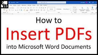 How to Insert PDFs into Microsoft Word Documents PC amp Mac [upl. by Angus306]