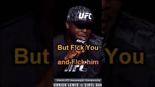 Derrick Lewis Ask’s a French Reporter to Excuse His French shorts [upl. by Ahsym8]