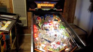 Williams HURRICANE Pinball Machine in Action [upl. by Sadinoel674]