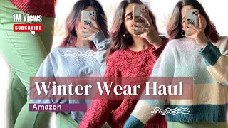 Amazon Winter Wear Try On Haul  Pullover  Sweatshirts  Pants [upl. by Akienaj]