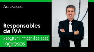 Responsabilidad en IVA por superar monto de ingresos [upl. by Araet]