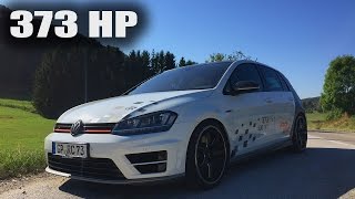 VW Golf R Review Test Drive POV 373 HP RaceChip [upl. by Yrolg598]