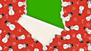 Christmas Torn Paper Transitions Green Screen 4K [upl. by Suiramad]