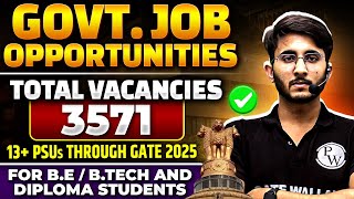 Govt Job Vacancies in 2024  September   For BE  BTech And Diploma Students [upl. by Eenhpad]