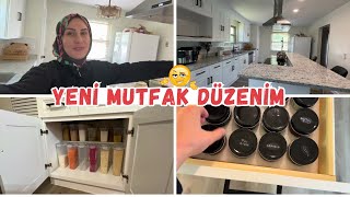 MUTFAK DOLAP İÇİ TEMİZLİK VE DÜZENİM 🏡 MUTFAĞIMA YERLEŞİYORUM 😍 DÜZEN VE TEMİZLİK VLOG [upl. by Ikir625]