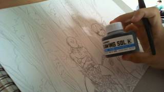 Live drawing  My own manga 3 encrage dune illu [upl. by Idhem]