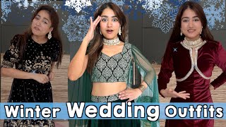 Trying Sundar Winter Wedding Outfits from Myntra 😍  Lehenga Suits Etc  Worth it [upl. by Anialad270]