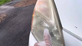 Headlight restoration using RestoWipe on 2012 Nissan Rogue video 2 results [upl. by Arza]