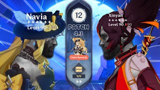 NAVIA  XINYAN DPS DUO VS 43 SPIRAL ABYSS CAUSE GIGACHAD  Genshin Impact 43 [upl. by Eednyl896]