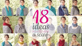 18 WAYS TO WEAR A SCARF [upl. by Bausch]