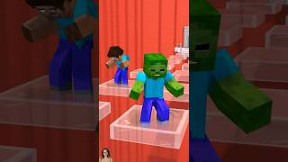 HELP Steve Win Squid Game Glass Bridge😱 minecraft minecraftanimation animation [upl. by Yadahs]