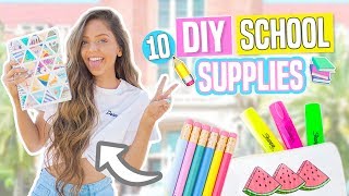 10 DIY BACK TO SCHOOL SUPPLIES Notebooks Pencil Cases amp Decor [upl. by Katya]