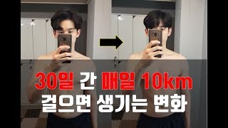 도전 매일 10km를 걸어보면 어떤 변화가 생길까요 제가 직접 실험해봤습니다feat 다이어트 [upl. by Aneles330]